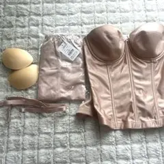 ベージュ ブライダルインナー　コルセットビスチェタイプ
