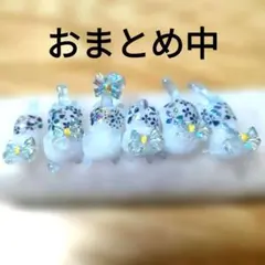 No.339　レジン道　猫　フラワー柄　6匹セット