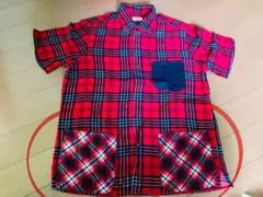 古着　チェックシャツ　ハリウッドランチマーケット　半袖