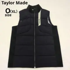 テーラーメイド 中綿ベスト XL 秋冬 防寒 ブラック×ネイビー Oサイズ
