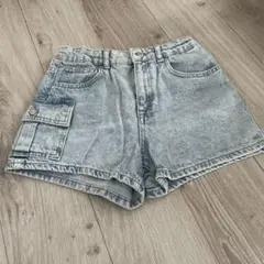 ZARA デニム カーゴショートパンツ 164cm