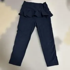 ベルメゾンGITA ネイビー フリル付きキッズレギンス 100