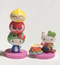 ハローキティ　チョコエッグ　2種　ソロキャンプ　ぷよぷよ