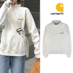 新品Carharttカーハート ハーフジップスウェットトレーナー 男女兼用XXL