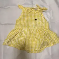 【POLObaby】ワンピース ギンガムチェック イエロー