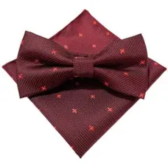 蝶ネクタイ　ワインレッド　ブライダル　韓国　人気　オシャレ　かっこいい　赤　H2