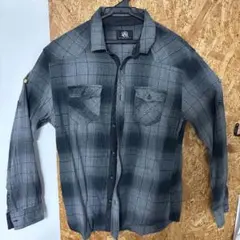 ROCK & REPUBLIC グレー系チェックネルシャツ M