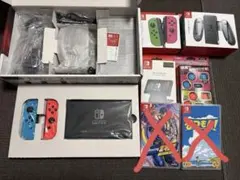 Nintendo Switch 本体　ジョイコン　SDカード64GB付き