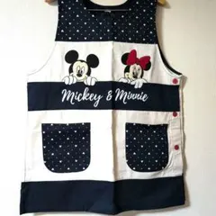 保育士　新品　Disney ミッキー＆ミニー エプロン M-Lのサムネイル