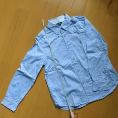 COMME CA ISM 長袖Yシャツ130　ブルー☆コムサイズム