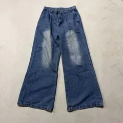 MONO-MART ワイドパンツデニム ブルー S
