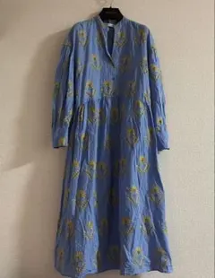 ZARA ザラ　花刺繍　エンブロイダリーフラワー刺繍ロングワンピース　XS