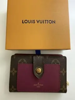 ルイ・ヴィトン　ポルトフォイユ　ジュリエット　フューシャ　モノグラム　２つ折り