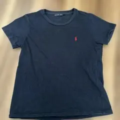 【訳あり！色褪せ】Ralph Lauren ネイビー Tシャツ M 赤ポニー