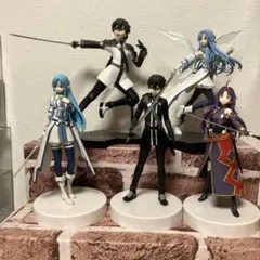 ソードアートオンラインフィギュア　5体セット　キリト　アスナ　ユウキ　SAOのサムネイル