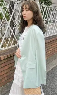 FRAY.ID ウエストリボンノーカラージャケット