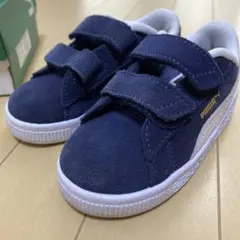 美品 PUMA プーマ　スニーカー　ネイビー　スエード　15cm