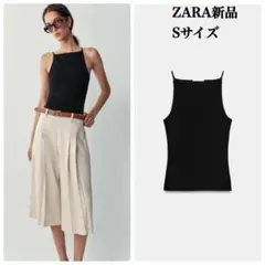 完売品 ZARA キャミソールトップスSサイズ新品タグ付き　ブラックのサムネイル
