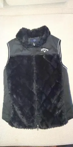 【※未使用】キャロウェイ　レディース　フルジップダウンベスト　黒 レディース フルジップダウンベスト ブラック系【中古】ゴルフ