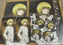 ハンターハンター　クラピカ　缶バッジ　ポストカード　ステッカー　特典