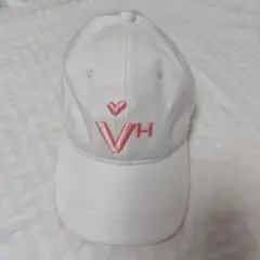 ホワイトキャップ ハート V刺繍