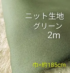 ニット生地◆2m◆グリーン