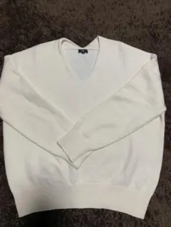 PLST Vネックニット Mサイズ ホワイト