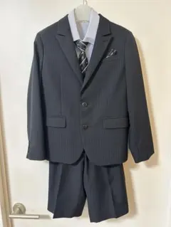 子供グレー ストライプ スーツ 130cm