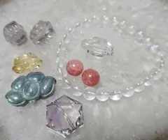 ‪✿天然石パーツとブレスレットセット