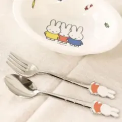 miffy ステンレススプーン フォーク 2点セット【オレンジ】
