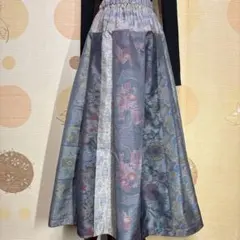 着物リメイク本場大島紬シルクスカート