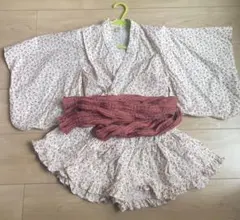 さくらんぼ 帯付き甚平 110サイズ