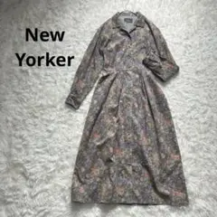 New Yorker ニューヨーカー コーデュロイ 花柄ワンピース 9号 秋冬