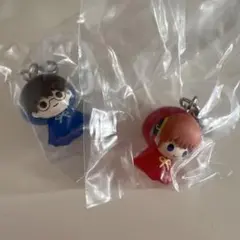 銀魂めじるしアクセサリー　神楽、新八 2個セット