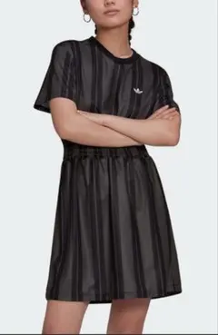 新品　スモッキング ストライプワンピース / adidas originals