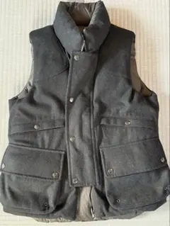 プラスジェイ　ダウンベスト　リバーシブル　グレー&ブラウン