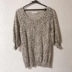 LOWRYS FARM ヒョウ柄 ニット