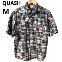Quash クアッシュ インド製 パッチワークシャツ 半袖シャツ Mのサムネイル