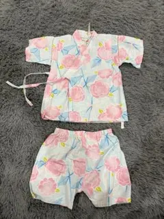 花柄 甚平 95cm 綿100%