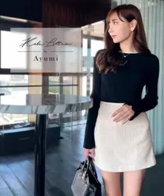 タグ無し新品未使用｜【岡部あゆみさんコラボ 】ツイードスカートパンツ｜Mのサムネイル