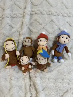 おさるジョージぬいぐるみ 6体セット