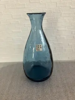 佐々木ガラス 青色ガラス 徳利 和風 玻璃器 一輪挿し
