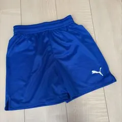 PUMA 青 ハーフパンツ　サッカーウェア