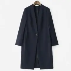未使用級✨プラステ ボンディングジャージィ カラーレスコートノーカラー M 黒のサムネイル