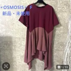 『新品・未使用』✨OSMOSIS✨フレアーヘムプルオーバー ピンク　FREEのサムネイル