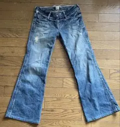 BIG JOHN フレアジーンズ 27インチ ローライズ 股上浅め