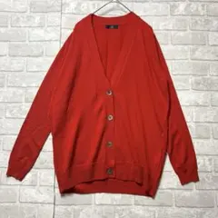 イネド INED カーディガン M 美品 オーバーサイズ 鮮やか 派手 羽織り