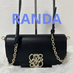 美品✨RANDA モノグラムビジューマルチWAYレクタングルバッグ 黒