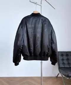 美品 アクネスタジオズ 定番 MA-1 ブラックジャケット M