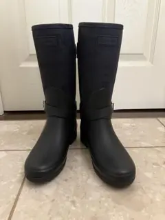 [美品]　HUNTER ブラック 長靴 バックル付き